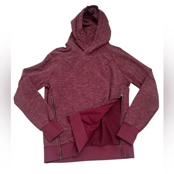 Lululemon Om & Roam Heathered Rust Berry Pullover Hoodie - Size 6 - Picture 2 of 8